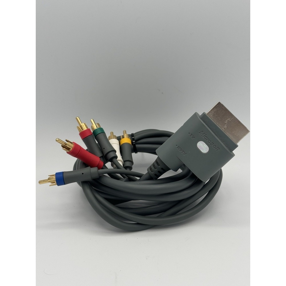 Microsoft Xbox 360 HD TV Component Composite AV Cable OEM Grey Tested Working‎